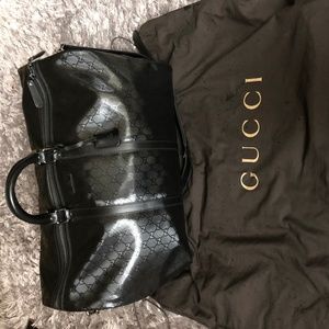 Gg Imprime Duffle Coated Canvas Weekend/Travelbag